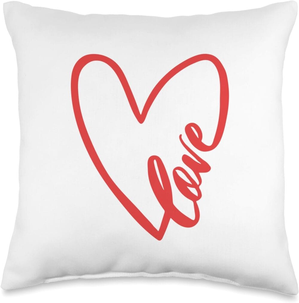 Heartfelt Love, Shaped to Perfection Throw Pillow