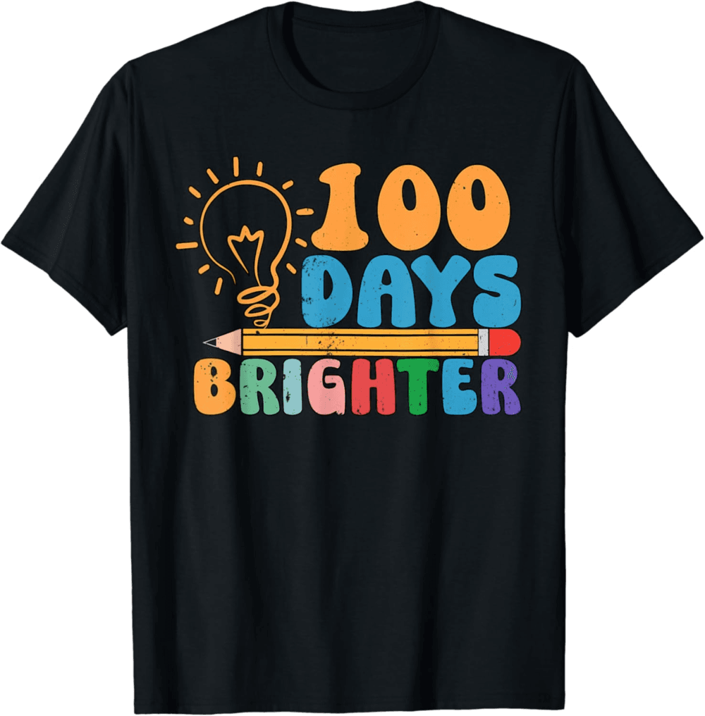 100 days brighter funny 100 days of school T-Shirt