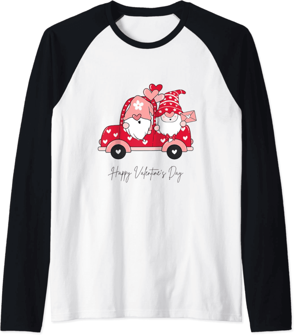 Joyride of Love: Gnomes' Valentine Adventure Raglan T-Shirt