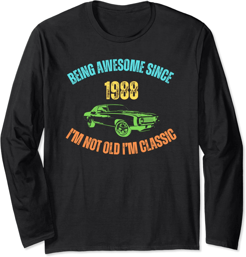 Funny original present for birthday Vintage 1988 Birthday Long Sleeve T-Shirt