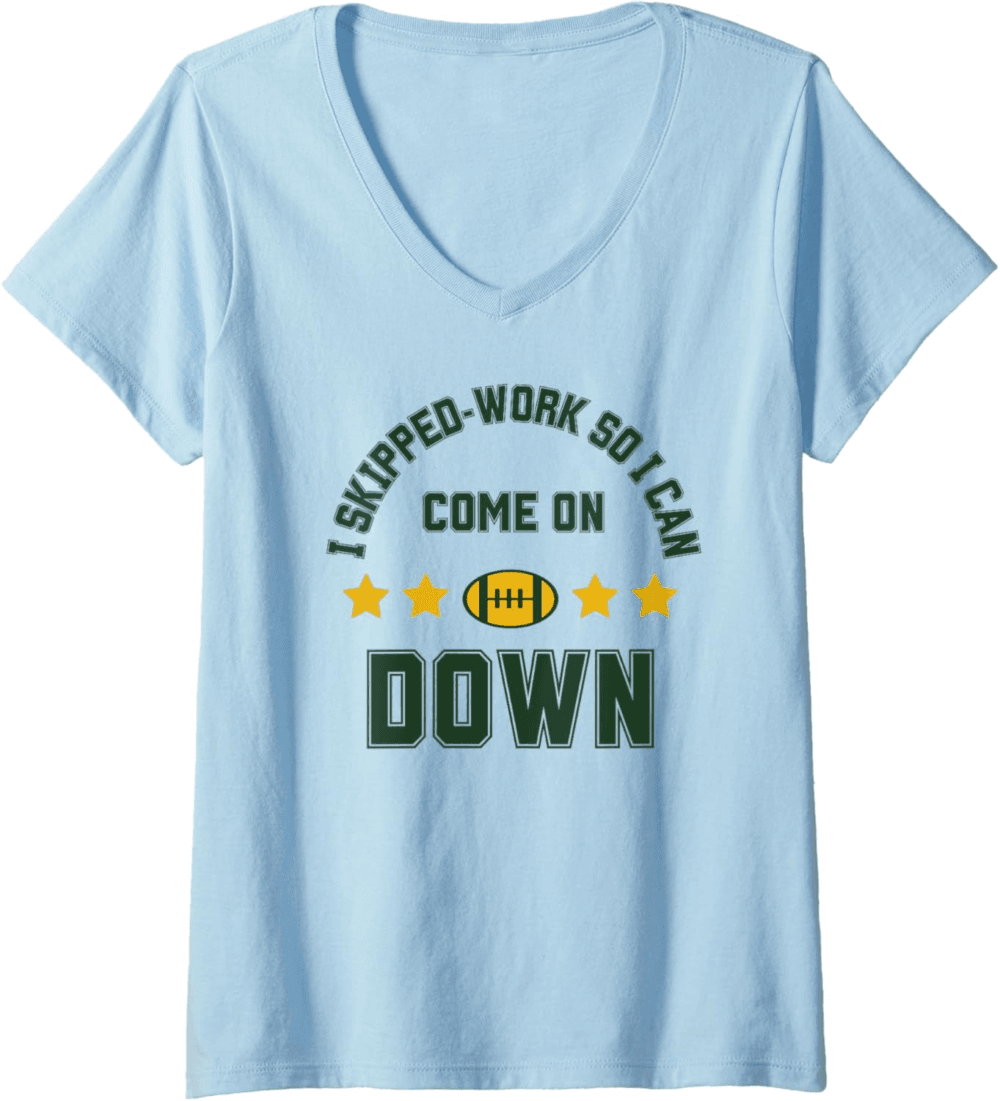 I Skipped-Work So I Come down on Game Show Contestant V-Neck T-Shirt