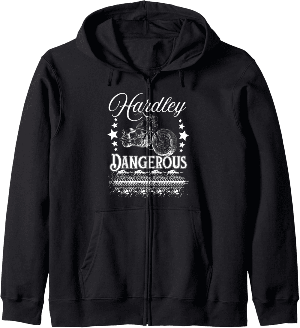 Hardley Dangerous Motorcycle Zip Hoodie