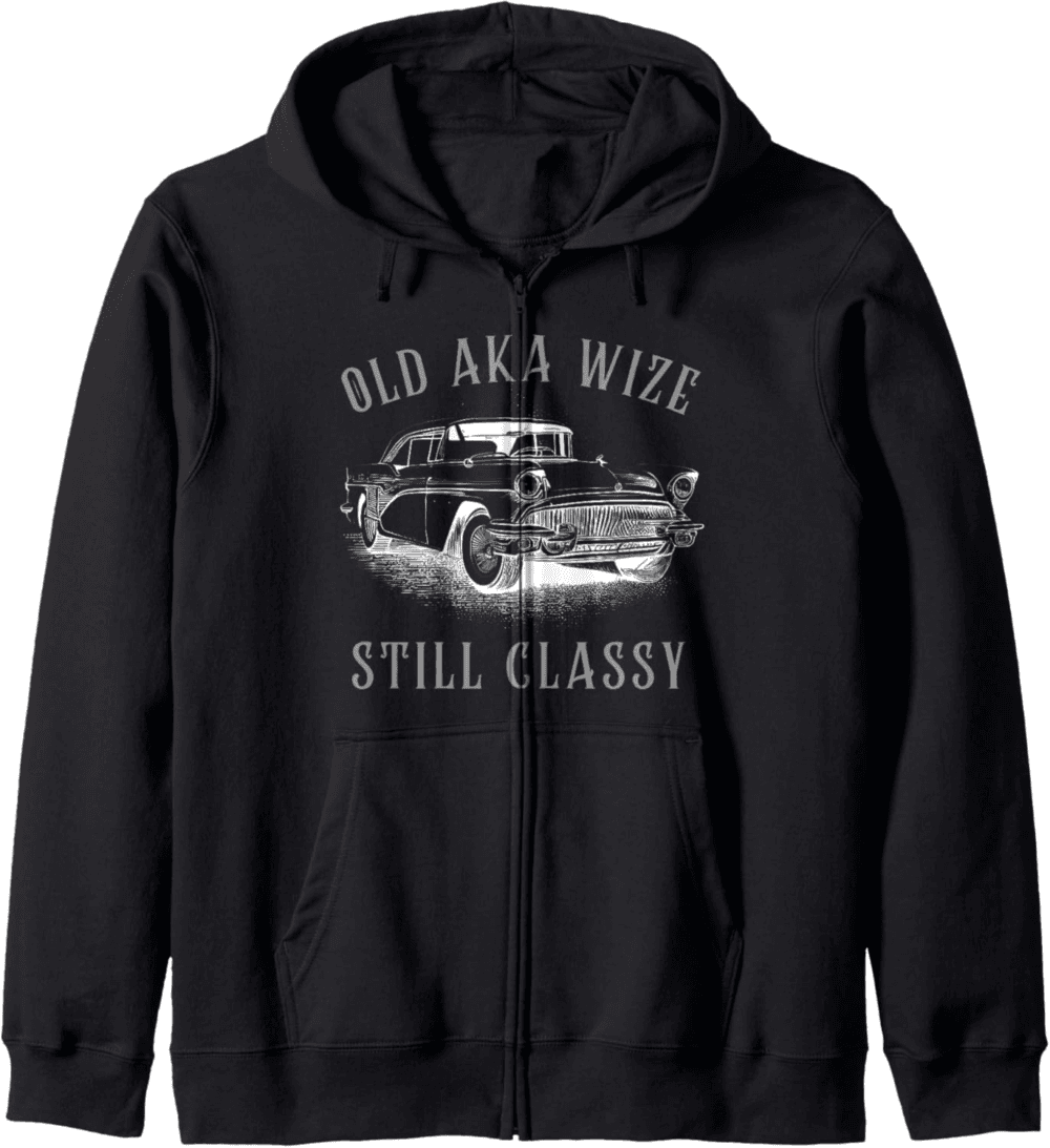 Old aka Wise Vintage birthday Zip Hoodie