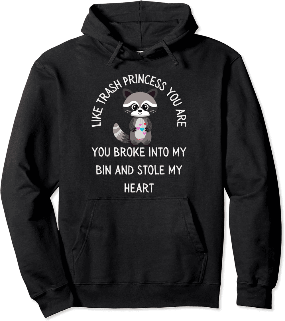 Whimsical "Trash Princess" Heartfelt Hoodie