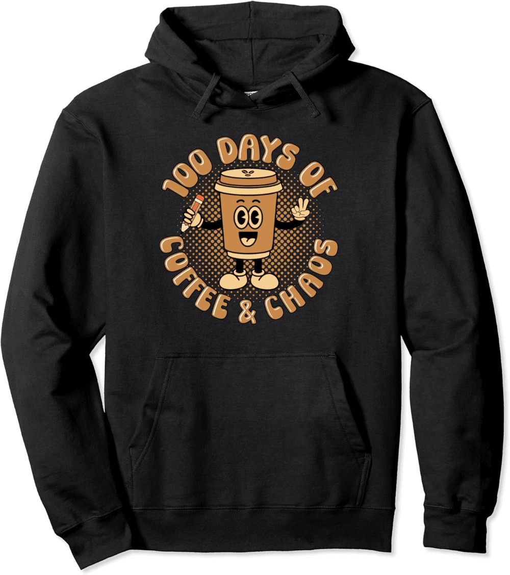 100 days of coffee funny 100th day of school teachers' Hoodie