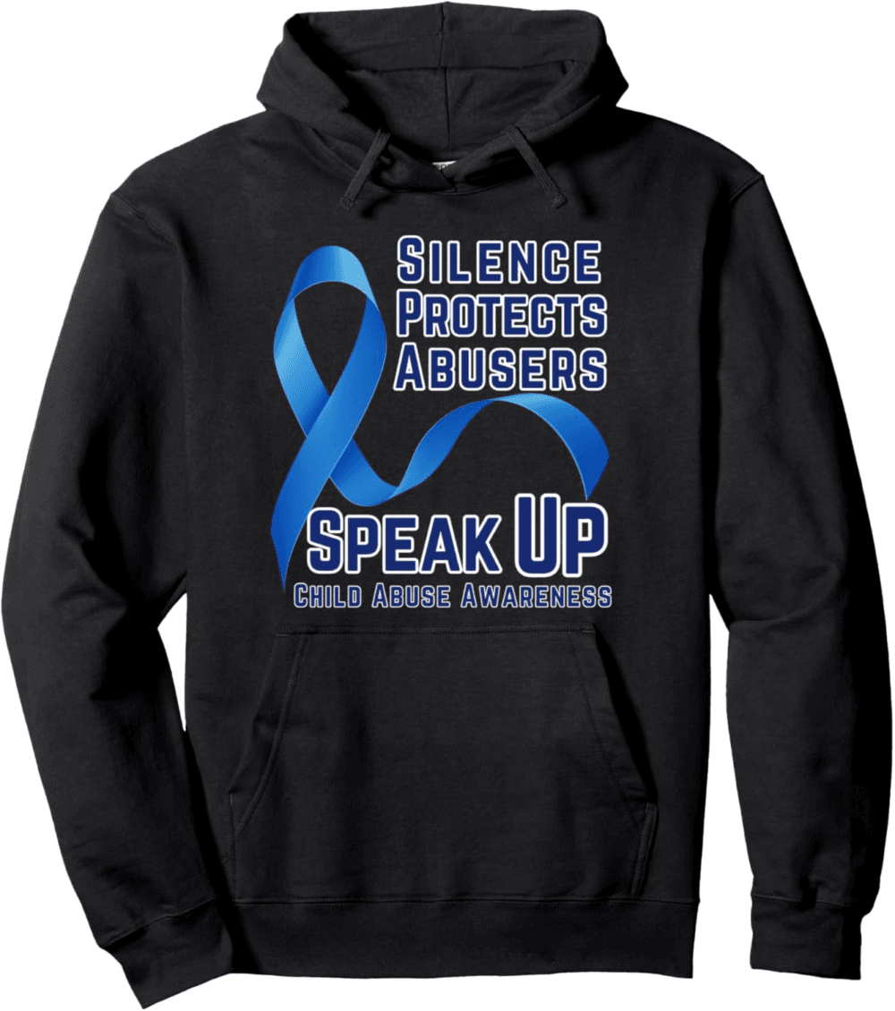 Silence Protects Abusers. Speak it Up Child Abuse Awareness Hoodie